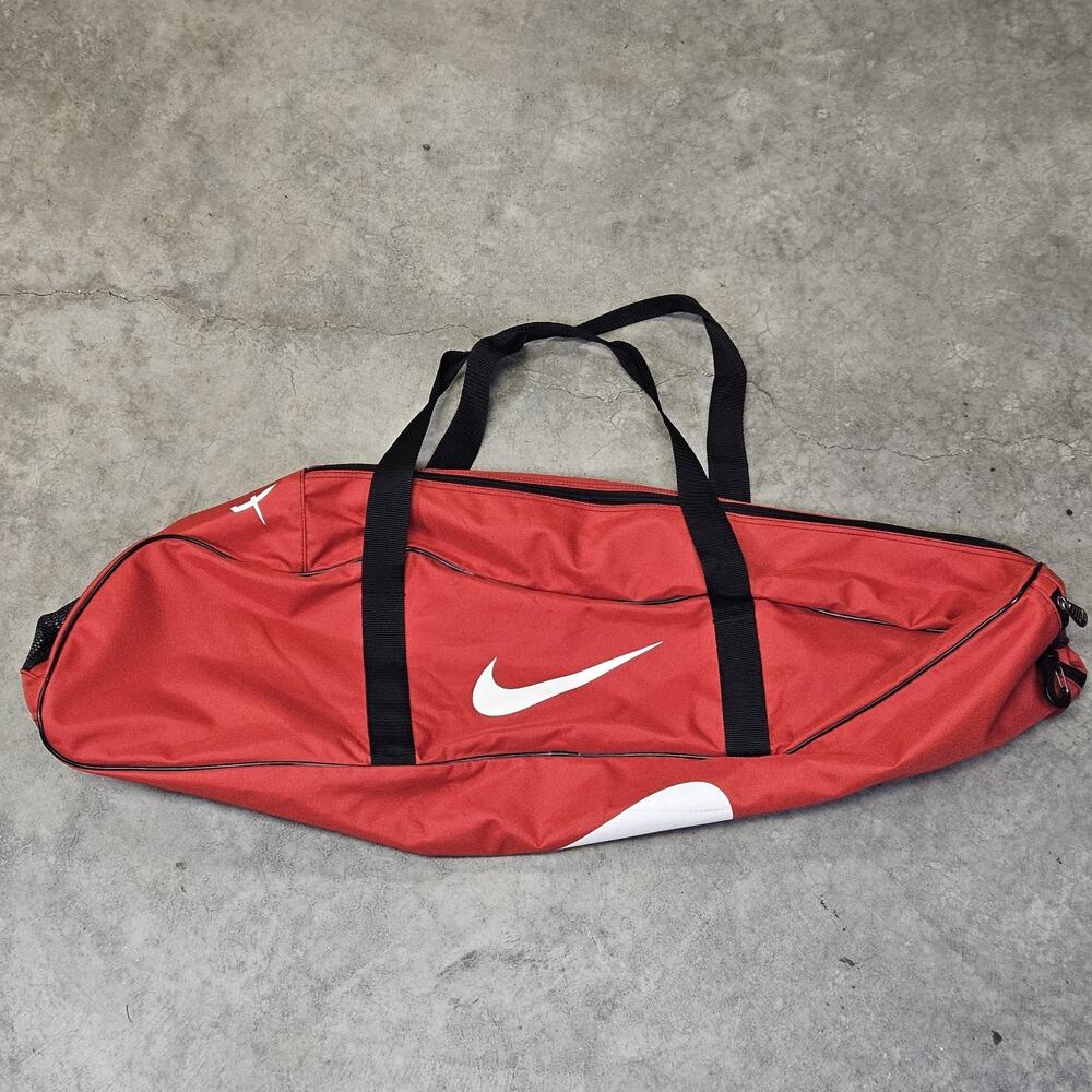 Nike Baseball Softball Bat Bag Red / White Swoosh Logo